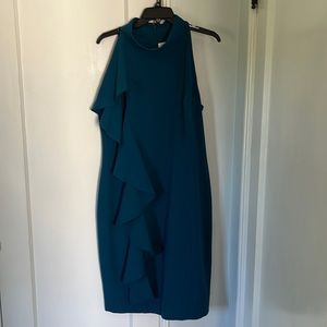 Eliza J sleeveless dress in teal. Size 14
